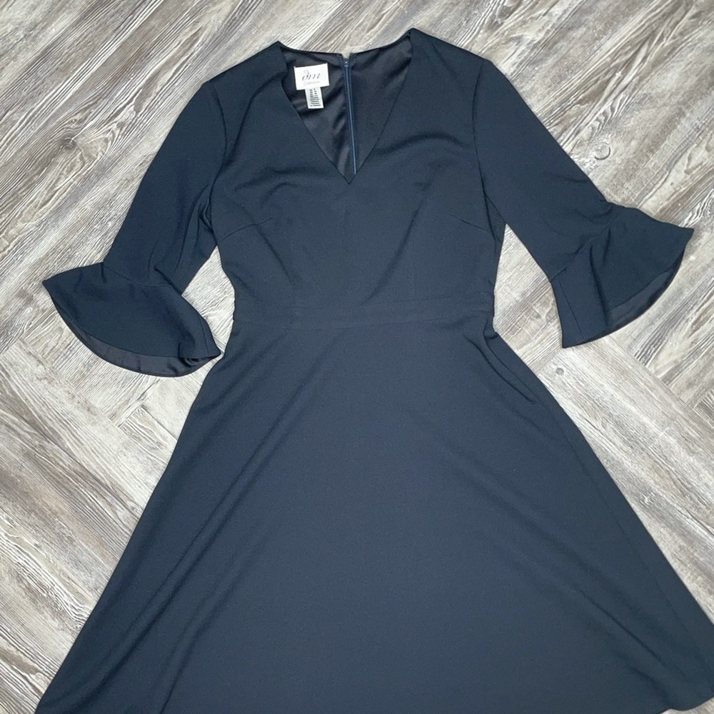 Black bell sleeve dress